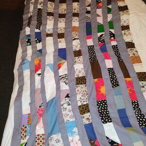 Pieced unfinished quilt top